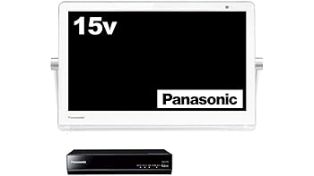 【中古】パナソニック 15V型 液晶 テレビ受像機 プライベート・ビエラ UN-15T7-W HDDリコーダー付 2017年青写真