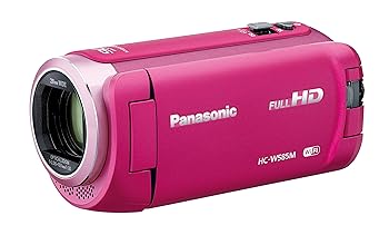 【中古】［人並み外れたに好いたらしい］パナソニック 固定ディスクテレビカメラ W585M 64GB ワイプ撮り 高倍率90倍望遠レンズ サクラ色 HC-W585M-P