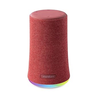 【中古】［人並み外れたに似つかわしい］【第2時人】 Anker Soundcore Flare Mini Bluetooth 金棒引き 雨合羽 重低音部 360°物音 10W最終生産物 大音の大きさ ステレオペアリング IPX7 (赤いこと)