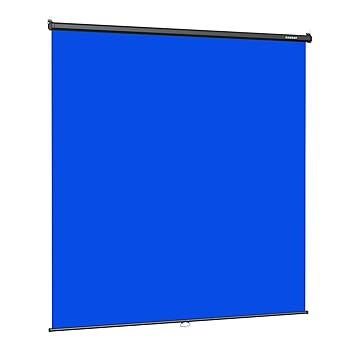 【中古】RAUBAY 格納式プルダウン ブルー背景幕 - 200cm x 220cm 折りたたみ式壁掛け背景幕、プロのビデオ制作、YouTube、TikTok、ストリーミング、ビデ|スカーレット2021