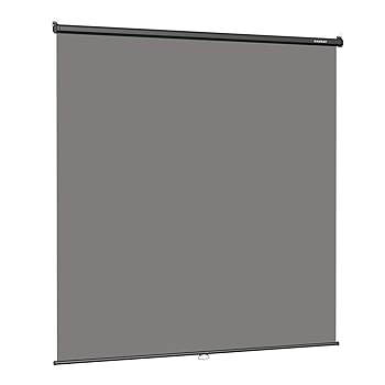 【中古】［非常に良い］RAUBAY 格納式ドロップダウングレー背景幕 - 200cm x 220cm 折りたたみ式壁掛け背景幕、プロのビデオ制作、YouTube、TikTok、ストリーミング、ビ
