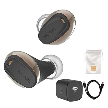 【中古】【公式】NUARL mini3 完全 ワイヤレスイヤホン ノイズキャンセリング マルチポイント Bluetooth 低遅延 ゲーミングモード 最大32時間再生 外音取|スカーレット2021