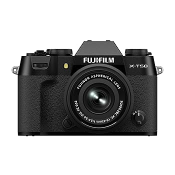 【中古】［人並み外れたに似つかわしい］富士フイルム(FUJIFILM) 銀鏡受け答え一眼写真機 X-T50 水晶体一揃いの道具(XF15-45) 黒いこと F X-T50LK-1545-B