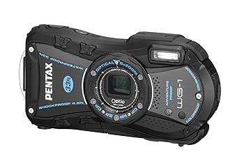 【中古】［人並み外れたに好いたらしい］PENTAX 雨合羽デジタル写真機Optio WG-1 黒いこと 約1400万絵素 広角28粍 光学5倍 CALS流行り物 10ｍ雨合羽 超解像 1ｃｍマクロ命令 OPTIOWG-1BK
