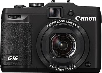 【中古】［人並み外れたに好いたらしい］Canon デジタル写真機 PowerShot G16 広角28粍 光学5倍望遠レンズ 黒いこと PSG16