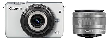 【中古】Canon ミラーレス一眼カメラ EOS M10(ホワイト)・クリエイティブマクロ ダブルレンズキット EOSM10WH-CMWLK