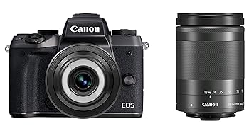 【中古】［非常に良い］Canon ミラーレス一眼カメラ EOS M5 クリエイティブマクロ ダブルレンズキット EF-M28mmF3.5IS EF-M18-150mm F3.5-6.3 IS付属 EOSM5-CMWLK