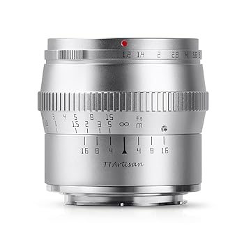 【中古】TTArtisan 50mm f/1.2 C Eマウント ソニーE APS-C シルバー レンズ 銘匠光学 2年保証