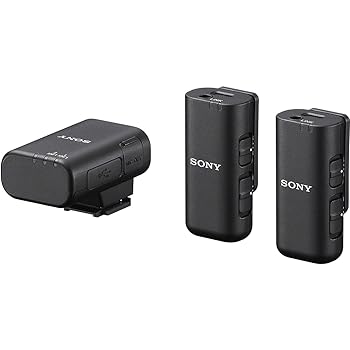 【中古】SONY(ソニー) 写真機用マイクロホン 無線電話マイク(マイク×2+受信システム+申し受ける入れもの) 屋内外のVlog・ライブストリーミング・小間絵付き添い人イ