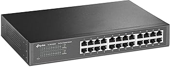 【中古】TP-Link スイッチングこしき 24界面 TL-SG1024D 10/100/1000Mbps 金属元素筺体 ギガビット 5年引き受ける