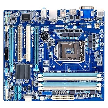 【中古】Gigabyte LGA 1155 Intel b75 SATA 6 Gb / s USB 3.0 Micro ATXマザーボードddr3 1600 ga-b75 m-d3h