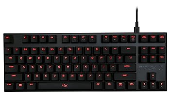 【中古】HyperX Alloy FPS Pro ゲーミングキーボード 赤軸 FPSゲーム向け LEDバックライト 2年保証 HX-KB4RD1-US/R1 87キーテンキーレス