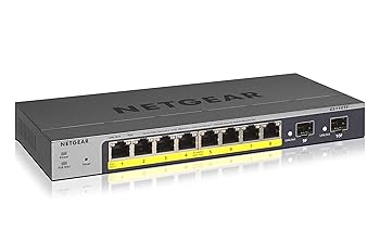 【中古】【置き目品】 サイバー空間歯車 NETGEAR スイッチングこしき 8界面 1G (SFPx2) PoE+ (55W) 金属元素筐体 静音気違い受け答え リミテッドライフタイムハードウェア