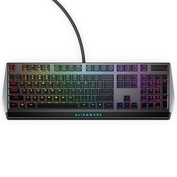 【中古】Dell ALIENWARE ロープロファイル ゲーミングキーボード 力学的 CherryMX赤軸 英語取り合わせ AW510K ダークサイドオブザムーン 2年引き受ける