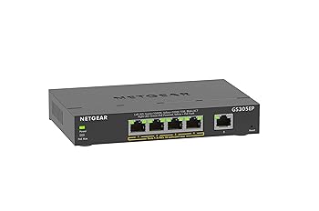 【中古】【置き目品】 サイバー空間歯車 NETGEAR スイッチングこしき 5界面 1G PoE+ (63W) 金属元素筐体 静音気違い受け答え 製造業者5年引き受ける アンマネージプラス GS305EP