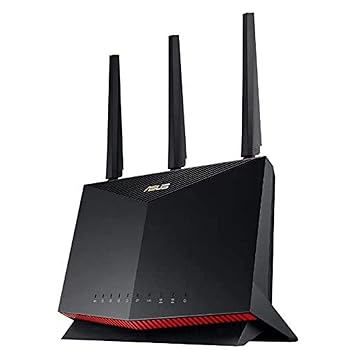 【中古】ASUSTek イーサネット WiFi 無線 ルーター WiFi6 4804+861Mbps デュアルバンドゲーミング RT-AX86U (A) メッシュ機能付 3階建 / 4LDK PS5/Ninten｜スカーレット2021