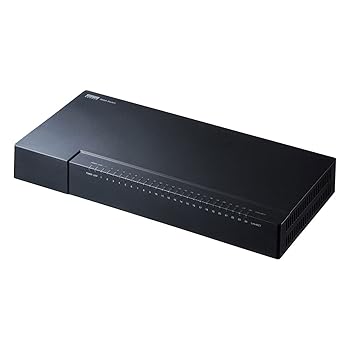 【中古】サンワサプライ ギガビット相応う スイッチングこしき(24界面・磁石付き添い人） ローカルエリアネットワーク-GIGAP2402BK