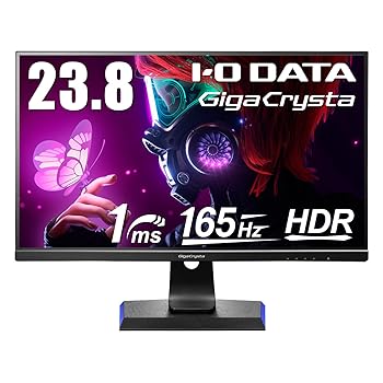 【中古】アイ・オー・データ IODATA ゲーミングモニター 23.8in FHD 1080p GigaCrysta 165サイクル 1ms ADSダイアログボックス (AMD FreeSync/HDMI×3/DisplayPort/スピ