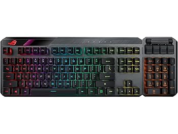 【中古】ASUSTek ゲーミングキーボード ROG Claymore II メカニカル ワイヤレス/有線 ROG-RXスイッチ 80%/100%レイアウト バッテリー 最大144時間 脱着式
