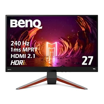 【中古】ベンキュージャパン BenQ MOBIUZ EX270QM ゲーミングモニター(27インチ/WQHD/IPS/240Hz/1ms/HDRi/2.1chスピーカー/FreeSync Premium Pro/Black e