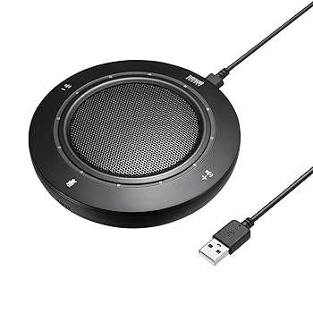 【中古】サンワサプライ(Sanwa Supply) USBスピーカーフォン マイク WEB会議 テレワーク 有線USB接続 Teams・Zoom・Skype対応 MM-MC36 ブラック|スカーレット2021