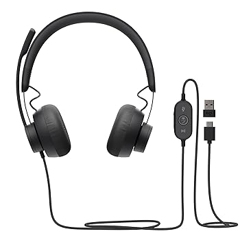【中古】ロジクール 有線 USB ヘッドセット Microsoft Teams 認定 ノイズキャンセリング マイク付き Zone Wired ZONEWMS Zoom Skype 対応 USB-C Mac PC|スカーレット2021