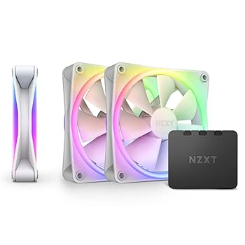 【中古】NZXT F120 RGB DUO TRIPLE PACK & RGB Controller [White] PCケースファン3基 RF-D12TF-W1 FN1831