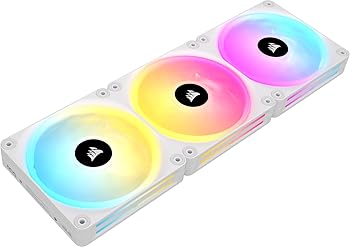 【中古】CORSAIR iCUE LINK QX120 RGB スターターキット White 120mm PWM RGB PCケースファン (ファン3個、iCUE LINK システムハブ・ケーブルセット) CO-｜スカーレット2021