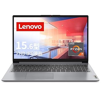 【中古】Lenovo ノートパソコン IdeaPad Slim 170 15.6インチ Ryzen 7 5700U メモリ16GB SSD512GB Windows11 バッテリー駆動14.0時間 重量1.6kg グレー 8|スカーレット2021