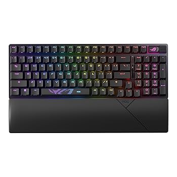 【中古】ASUS ゲーミングキーボード ROG Strix Scope II 96 Wireless トライモード接続/ストリーミング用ホットキー/多機能コントロール/ホットスワップ