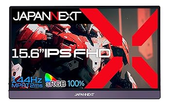 【中古】JAPANNEXT 15.6in 移動性管する IPS ダイアログボックス 盛りだくさん固定ディスク 1920x1080解像力 かっこ良い入れもの付き添い人 (Type C/MAC マイコン相応う/金棒引き内蔵 / sRGB100%
