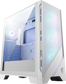 【中古】MSI MAG FORGE 320R AIRFLOW WHITE マイコン入れもの気違い 最高限度11基申し受ける能力のある エア湖流動重視型 ATX 真っただ中楼閣 マイコン入れもの 白いこと CS8964 PCケース・筐体-パソコン・周辺機器
