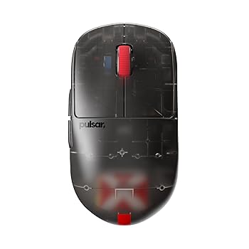 【中古】Pulsar Gaming Gears X2H Clear Black ワイヤレス ゲーミングマウス 超軽量 54グラム 左右対称 2.4Ghz 1ms 26000 DPI Optical Sensor PAW3395 国｜スカーレット2021