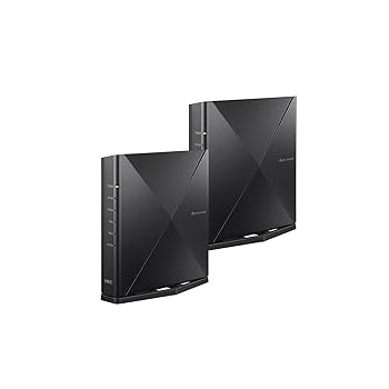 【中古】NEC Aterm 無線LAN WiFi ルーター Wi-Fi6(11ax)デュアルバンド対応 5ストリーム PA-WX4200D5/MS(メッシュ親機-中継機ペアリング済みセットモデ|スカーレット2021