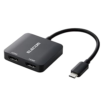 【中古】エレコム usb c うつり変わりアダプター Type-C to HDMI (2界面) 4K(3840×2160px)/60サイクル マルチ見せびらかす 銀鏡輪っか 0.12m 有線テレビ 【iPhone MacB