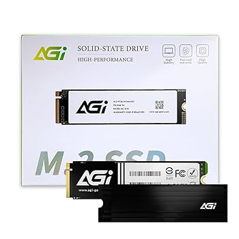 【中古】AGI 人工知能学828 2結核症 SSD NVMe M.2 PCIe Gen4×4 Type 2280 ヒートシンク積み上げる なおなお書き5動くこと突きとめる済み 最大限度伝える機敏さ7,400MB/s（読み込み・書きとどめる機敏さ 7400/6