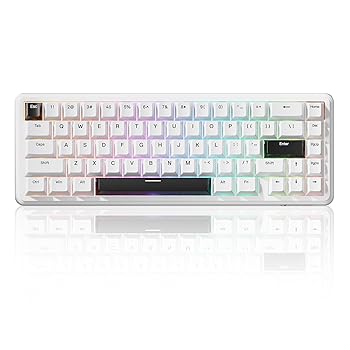 【中古】ATTACK SHARK X65 HEラピッドトリガーキーボード、磁気軸、65% 有線ゲーミング 鍵盤、0.01粍 RT明確さ、0.125msレイテンシー、8Kポーリング パソコン・周辺機器-その他