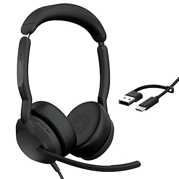 【中古】Jabra Evolve2 50 UC Stereo USB C/A 両耳 ヘッドセット USB ヘッドホン マイク付き UC ステレオ USB-C/USB-A接続 ノイズキャンセリング 1日中快 26,905円