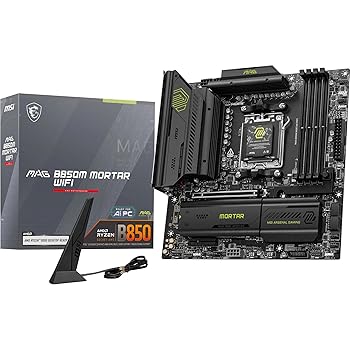 【中古】MSI MAG B850M MORTAR WIFI Micro-ATX母ちゃんゲーム盤 MB6758