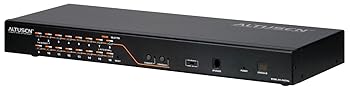 【中古】ATEN 2コンソール 16ポート カテゴリ5e KVMスイッチ（デイジーチェーンポート搭載） KH2516A
