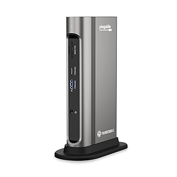 【中古】プラグ可能 USB-Cドック 14-in-1 Thunderbolt 3 認定 最大96W の充電、デュアルモニター - MacとWindows、2X DisplayPortとHDMI 2.0、7X USB、イ