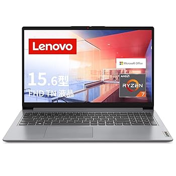【中古】Lenovo IdeaPad Slim 170 ノートパソコン (15.6インチ FHD TN液晶 Ryzen 7 5700U 16GB 512GB SSD webカメラ 無線LAN) グレー 82R4006BJP 【Micro