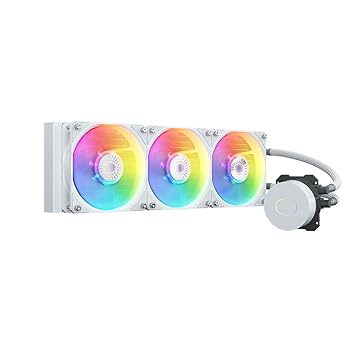【中古】CoolerMaster MasterLiquid ML360L V2 ARGB White Edition 飾り気の無い水冷中央処理装置空調設備 MLW-D36M-A18PW-RW FN1576