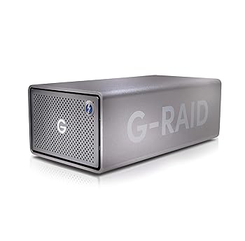 【中古】SanDisk Professional 36TB G-RAID 2 - エンタープライズクラス 2ベイデスクトップドライブ 7200RPM Ultrastarドライブ 内蔵 Thunderbolt 3 USB-