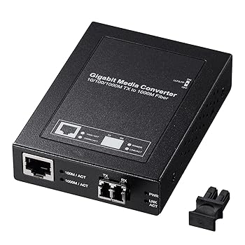 【中古】サンワサプライ 光メディアコンバータ(ギガビット、マルチモード) LAN-EC212RL