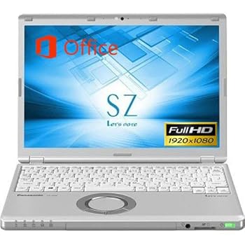 【中古】【Win10搭載】超軽量Panasonic Let\'s note CF-SZ6■MS Office H&B 2019/12.1インチFHD/Core i5-7300U＠2.6GHz/メモリ8GB/SSD 256GB/Webカメラ内