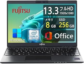 【中古】【Win11搭載】極軽極薄FUJITSU LIFEBOOK U937 ■MS Office H&B 2019 / FHD(1920x1080)/Core i5-7300U(2.6GHz)/8GBメモリ/SSD 128GB/Webカメラ内｜スカーレット2021