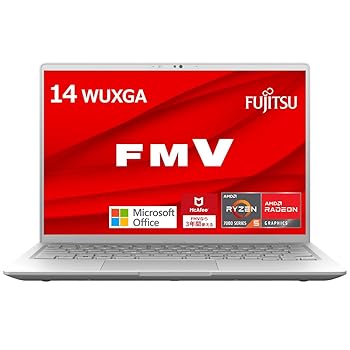 【中古】富士通 ノートパソコン FMV LIFEBOOK WMA/J1 (MS Office 2021/Win 11/14型/AMD Ryzen 5/8GB/SSD 256GB) MHシリーズ FMVWJ1MA7_AZ