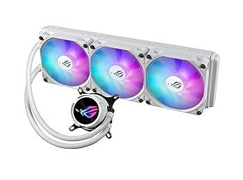 【中古】ASUS ROG Strix LC III 360 ARGB オールインワン中央処理装置流動体冷房装置、360°回転させる能力のあるなお水立ちはだかる、AsetekのGen7 v2揚水機、割り増し金ROG A