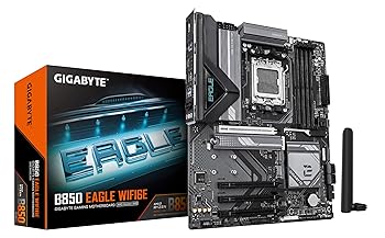 【中古】GIGABYTE B850 Eagle WIFI6E 母ちゃんゲーム盤 - AMD Ryzen 9000続きもの中央処理装置、8+2+2位相角デジタルVRM、最大限度5200MHz DDR5 (OC)、1xPCIe 5.0 + 2xPC